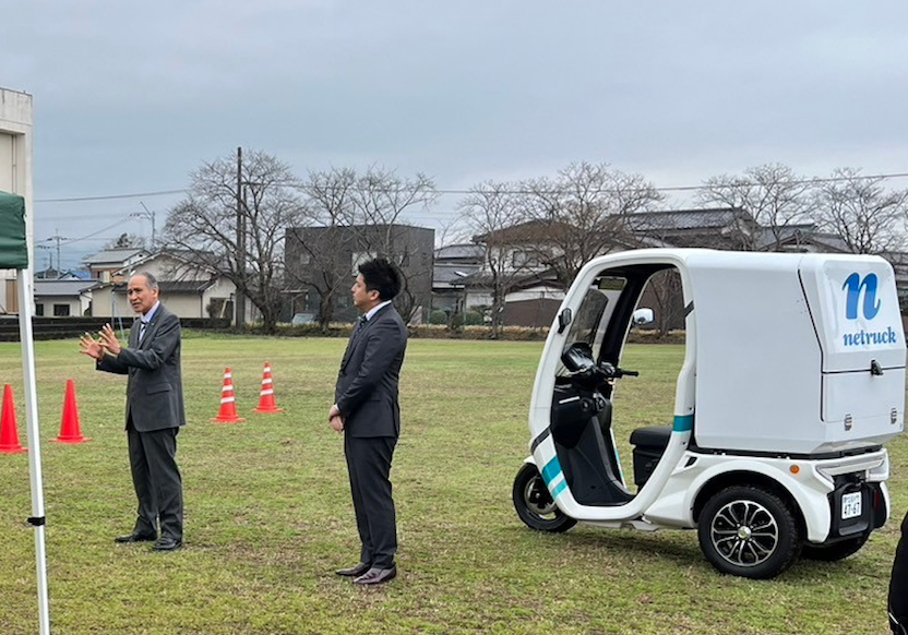 【イベント報告】空路はドローン、陸路は小型EV『I-Cargo』で。2/20、うきは市で行われた過疎地域に向ける医薬品配送の実証実験に参加しました